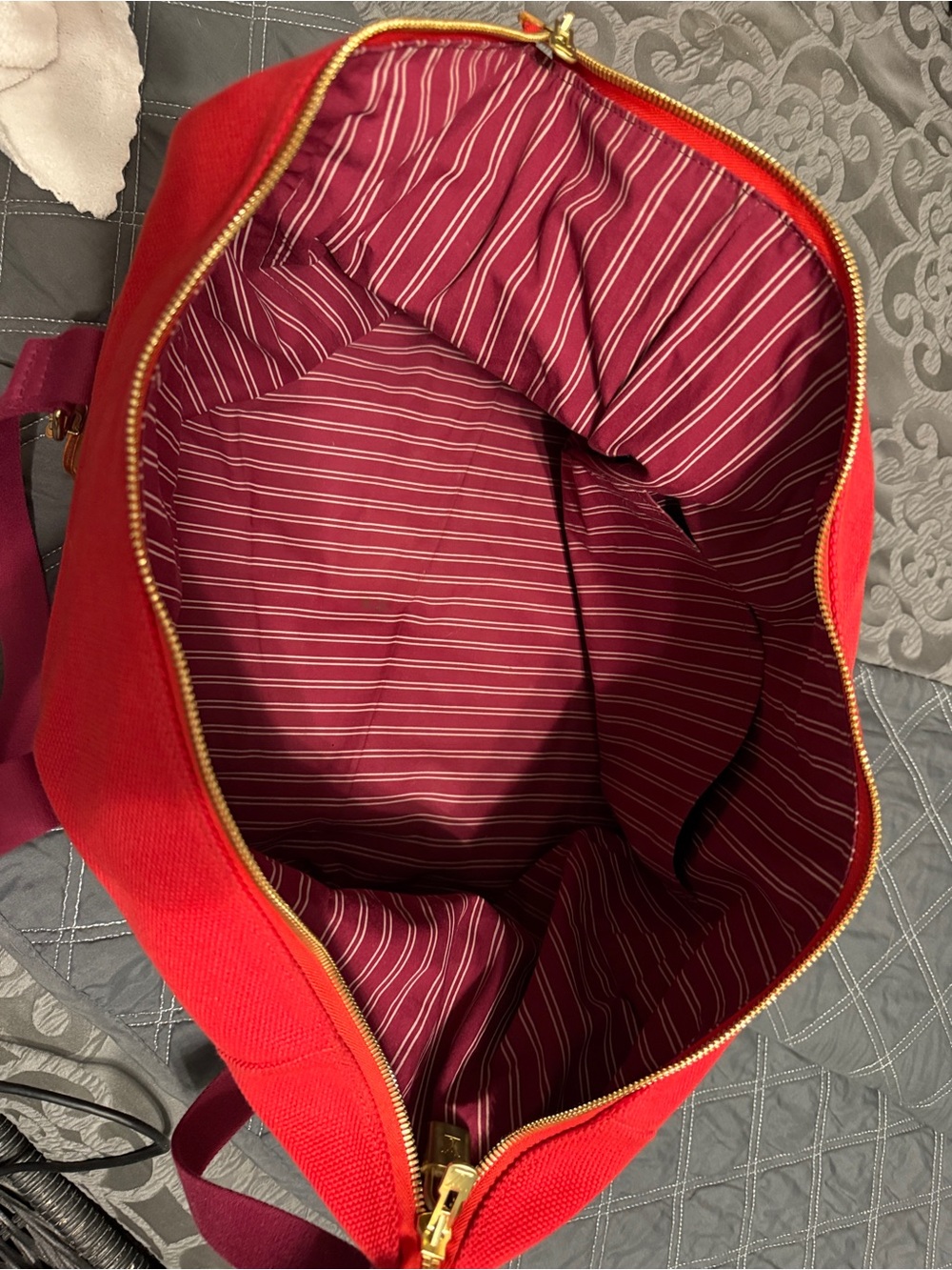 Louis Vuitton Red Cabas Antigua MM - Limited - Vintage Luxury - Perfect Tote - Picture 8 of 16